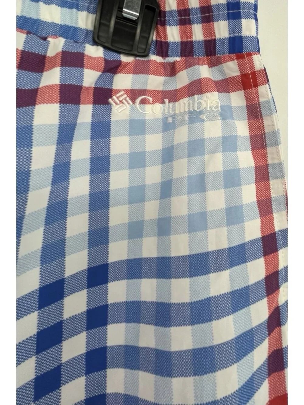 NWT Columbia PFG Swim Trunks Boys XL 18/20 Super Backcast Shorts UPF 50 Red Blue